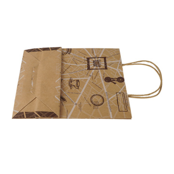 Custom Printed Hot Sale Kraft Shopping Packaging Bag