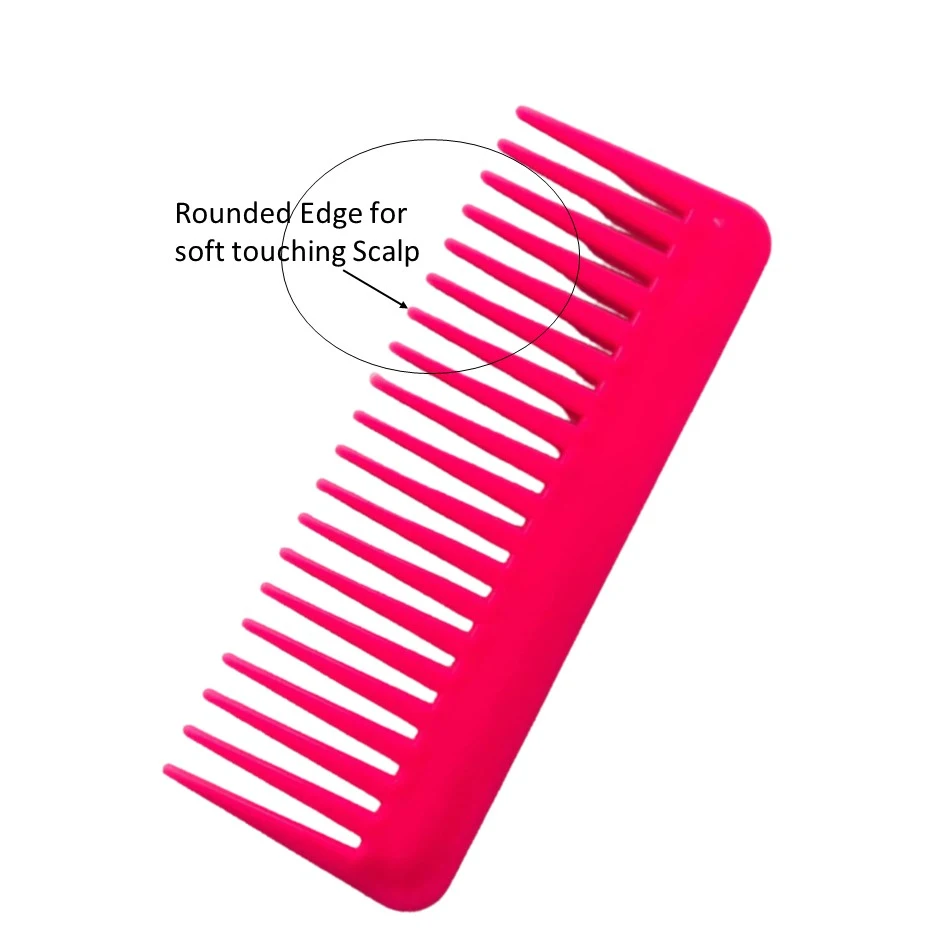 Plastic Golden Wide Tooth Comb