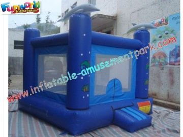 Small Dolphin Commercial Bouncy Castles , Inflatable Jumping House