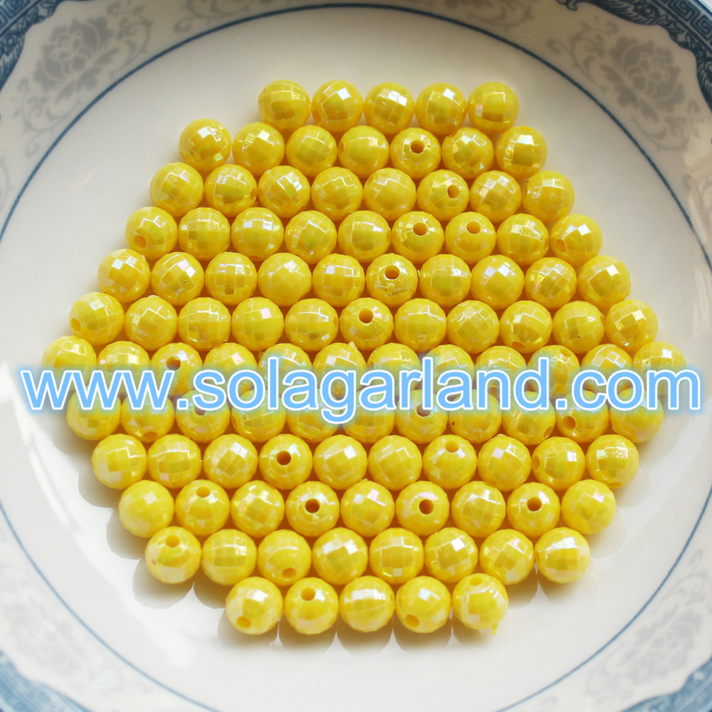 6MM Micro Round Faceted Beads