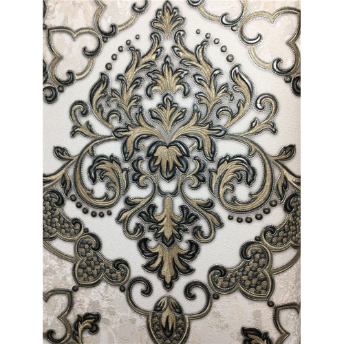 1.06m 3D Damask Pvc Wallpaper For Bedroom Decoration