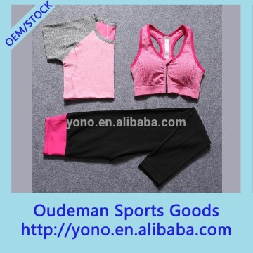 New design sports yoga pants fashionable yoga bra for one set