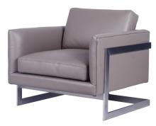 Milo baughman leather lounge chair