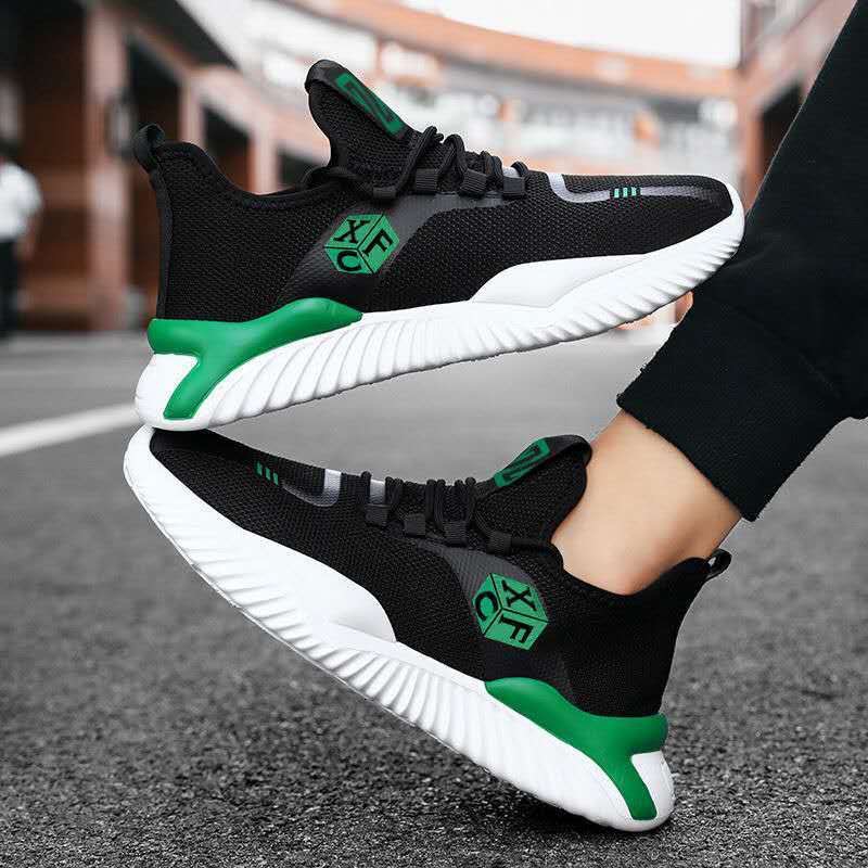 Fashion Korean Style  Men's Shoes Leisure Sports Shoes  Light Breathable Running Shoes For Small White