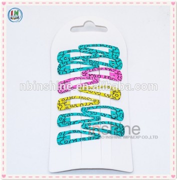 Snap hair clip with custom printing , hair snap clip , mini hair clip