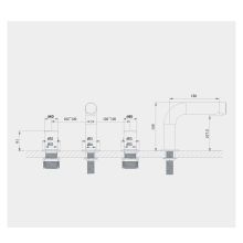 8 inch widespread faucet Two Handle Chrome Brass Bathroom Faucets 3 Hole Supplier