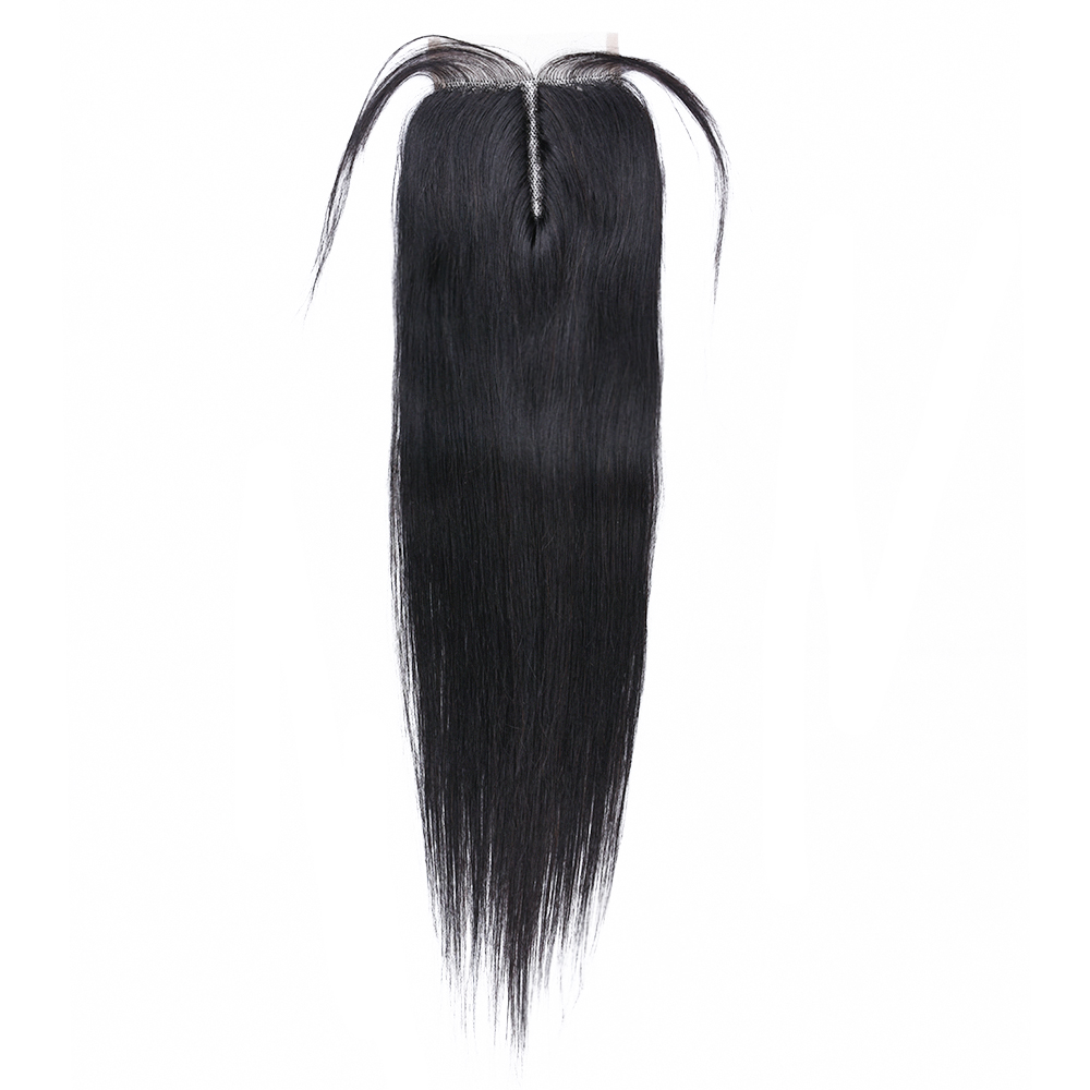 Cheap 10A Nature Color Straight/Body Wave Machine Made 4*4 Lace Closure In Stock ,14-20 Inch,100% Human Hair,Middle Part
