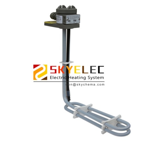 PTFE sheathed immersion heater with Flexible Riser