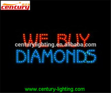 WE BUY DIAMONDS chasing animated led sign
