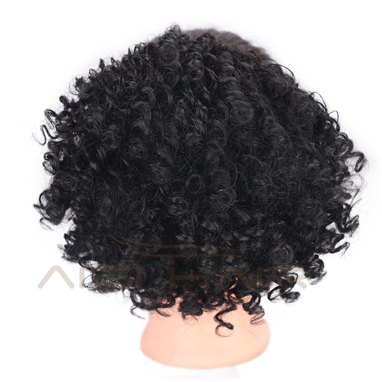 Aisi Hair Ponytail Afro Puff Kinky Curly Drawstring Hair Extensions High Temperature Fiber Short Hairpieces with Clips