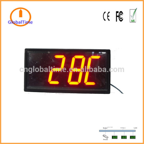 4" digital Temperature and time LED display with Plastic case