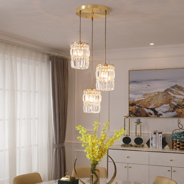 LEDER ခေတ်မီအဝိုင်း Crystal Pendant Light