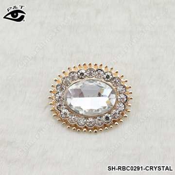 Crystal Rhinestones cabochon brooch, handmade brooch