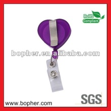cheap retractable plastic name badge clip
