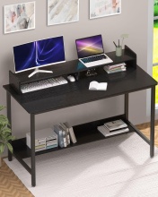 Industrial Style L-Shape Custom Desk Top Computers and Height Adjustable Unsloshing Computer Desk