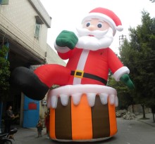 Inflatable Santa Claus. Inflatable Christmas Gift.