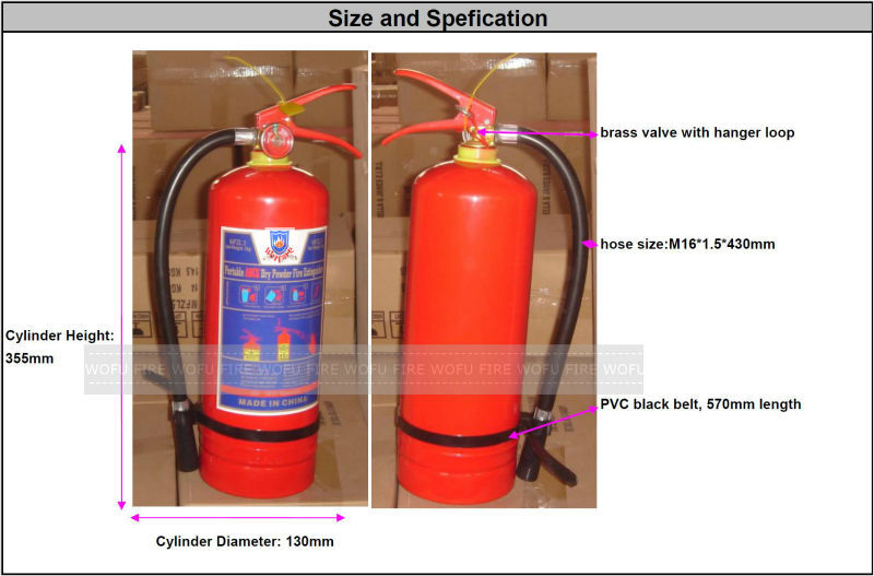 3 KG Portable ABC Dry Powder Fire Extinguisher