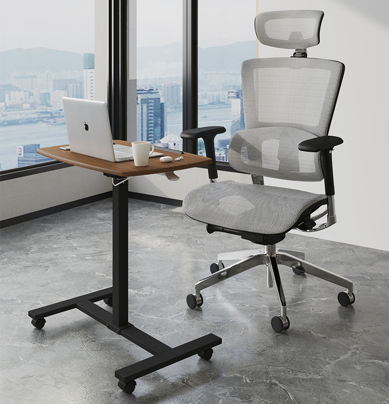 Table debout pour ordinateur portable réglable en hauteur avec roues