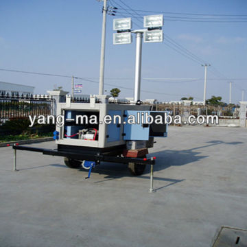 water cooled 4 cylinder 15kw utility Trailer mobile trailer genrator light tower diesel genset trailer