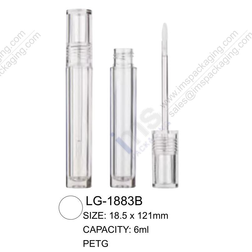 Στρογγυλή πλαστική συσκευασία σωλήνα Lipgloss Clear Bottle Container