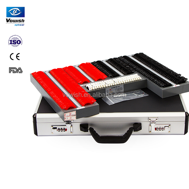CE Approved good quality 266 pieces trial lens set 266 plastic trial frame