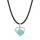 Turquoise Love Heart Birthstone Pendse Pends Gemstone Collares para mujeres