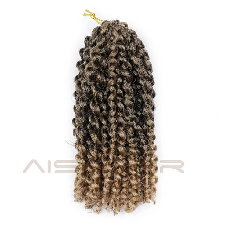 Aisi Hair Ombre Grey Blonde Purple Brown Synthetic Marly Braiding Hair Extensions Afro Curly Crochet Hair Braids for Women