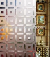 Acid Etched glass- damier