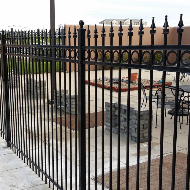 Ornamental Wrought Iron Security Fence Panels for Gardens