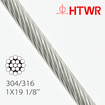 stainless steel cable 1X19 316 1/8"