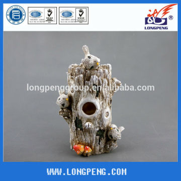 Garden Outdoor Decoration Polyresin Bird House