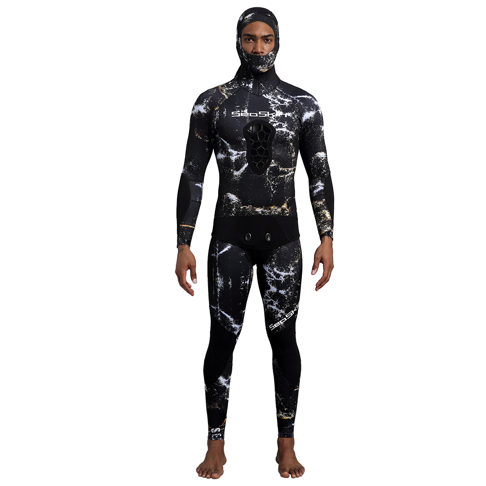 Seaskin παντελόνι υψηλής μέσης / σακάκι με Hoodie Wetsuits