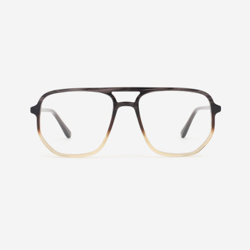 Double bridge Acetate unisex optical frame