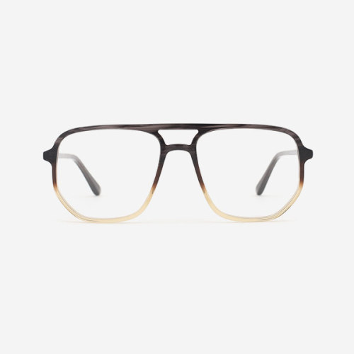 Double bridge Acetate unisex optical frame