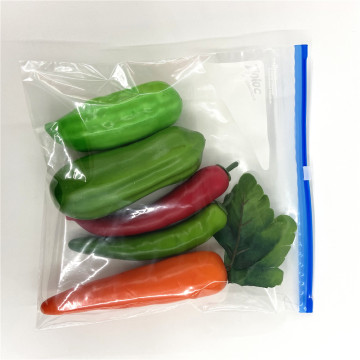High Quality Leakproof Freezer Bags Transparent Zipper Quart for Fresh Vegetables