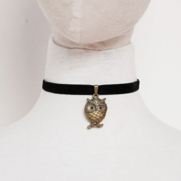 MYLOVE cute Alloy owl pendant choker wholesale