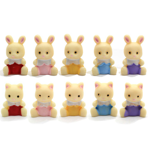 Nowy 3D Animal Rabbit Resin Figurine Fairy Garden Toys Gift for Key Chain Art Decoration Artificial Craft Home Ornament