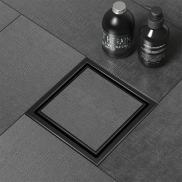 Anti-odor square black Floor Drain