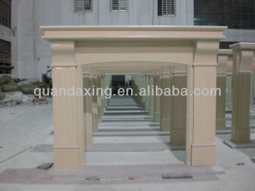 Marble Fireplace Factory,Beige Fireplace Mantel,Fire Place Surround