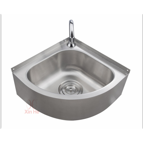 Stainless steel triangular kitchen sink