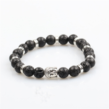 2018 Online shop china wholesale fashion jewelry custom gold mens buddha lava stone beads religious bracelets