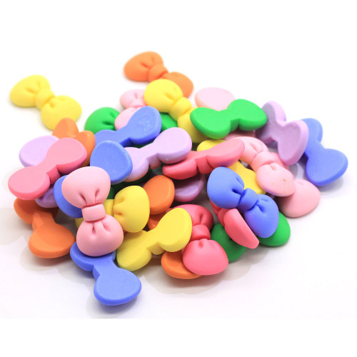 Wholesale Cute Bow Tie Flat back Resin Beads Kawaii Bow knot Artificial DIY Craft Slime Filler Accessories