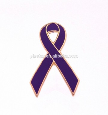 Purple Ribbon Awareness Lapel Pin