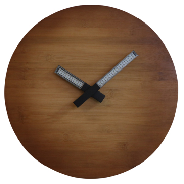 Natural Wood Wall Clock Light up for Decoration