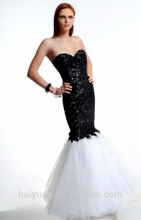 black and white mermaid prom dresses 2012