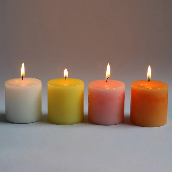 White and Red Color Candle for Religious