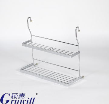 Space storage rack double layer kitchen storage rack