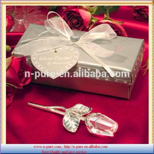 crystal rose flower for wedding crystal gift crystal rose