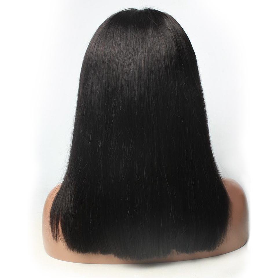 cheap price 100% virgin Brazilian human hair bob wig with lace front bob wigs