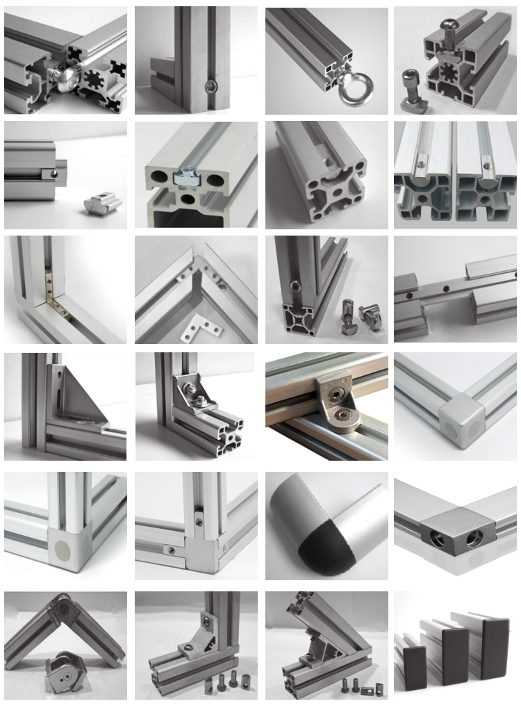 3D printer frame parts 2020 aluminium 20 x 20 v slot linear guide v slot extrusion profiles
